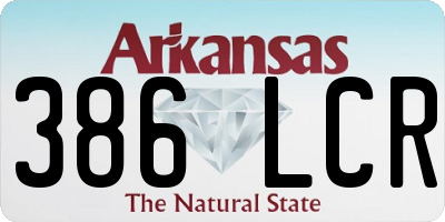 AR license plate 386LCR