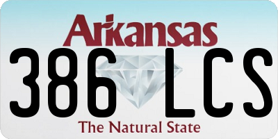 AR license plate 386LCS
