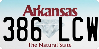 AR license plate 386LCW