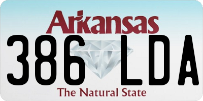 AR license plate 386LDA