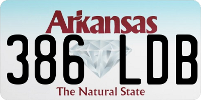 AR license plate 386LDB