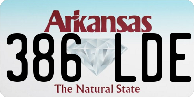 AR license plate 386LDE