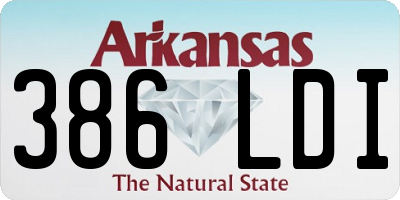 AR license plate 386LDI