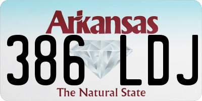AR license plate 386LDJ
