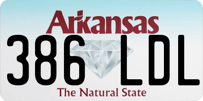 AR license plate 386LDL