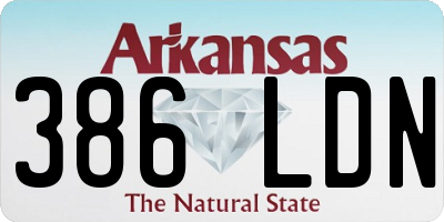 AR license plate 386LDN