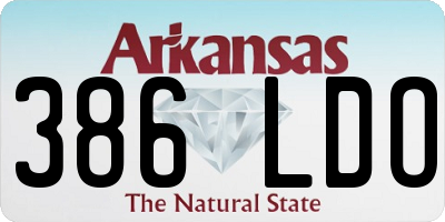 AR license plate 386LDO