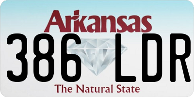 AR license plate 386LDR