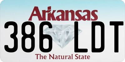 AR license plate 386LDT