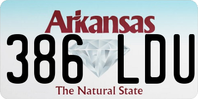 AR license plate 386LDU
