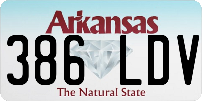 AR license plate 386LDV