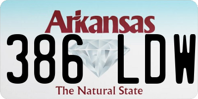 AR license plate 386LDW