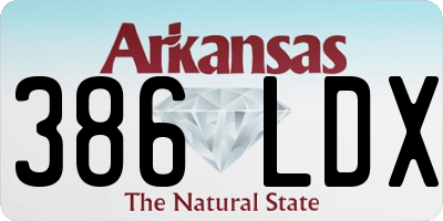 AR license plate 386LDX