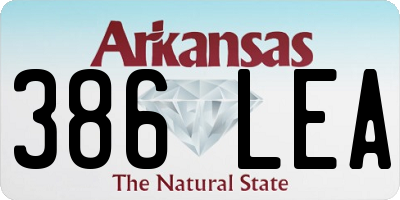 AR license plate 386LEA