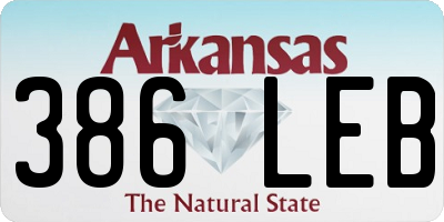 AR license plate 386LEB
