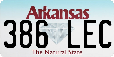 AR license plate 386LEC