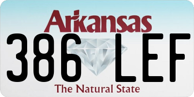 AR license plate 386LEF