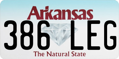 AR license plate 386LEG