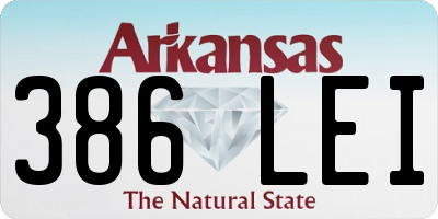 AR license plate 386LEI