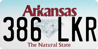 AR license plate 386LKR
