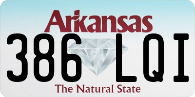 AR license plate 386LQI