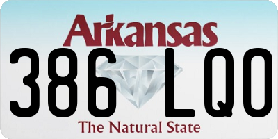 AR license plate 386LQO