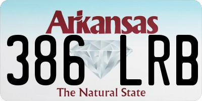 AR license plate 386LRB