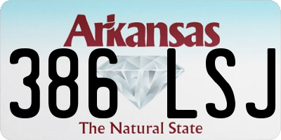 AR license plate 386LSJ