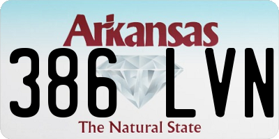 AR license plate 386LVN