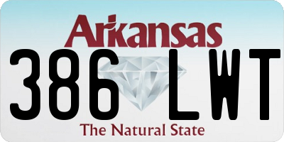 AR license plate 386LWT