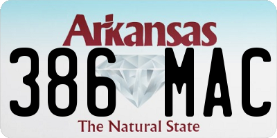 AR license plate 386MAC