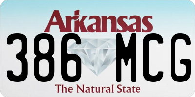 AR license plate 386MCG