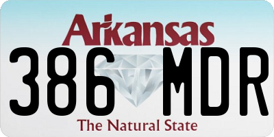 AR license plate 386MDR