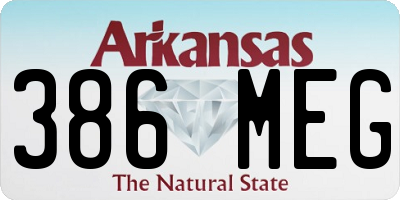 AR license plate 386MEG