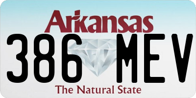 AR license plate 386MEV
