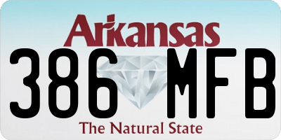 AR license plate 386MFB