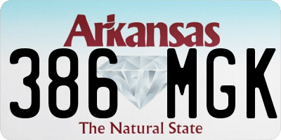 AR license plate 386MGK