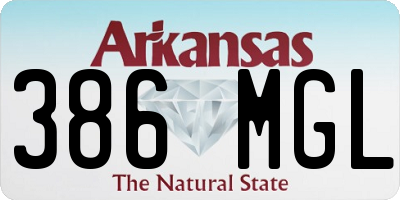 AR license plate 386MGL