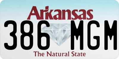 AR license plate 386MGM