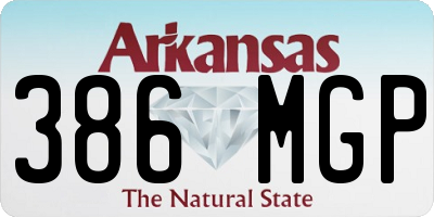 AR license plate 386MGP