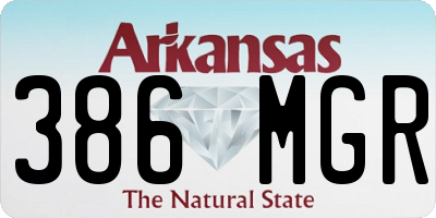 AR license plate 386MGR