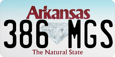 AR license plate 386MGS