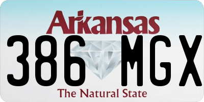 AR license plate 386MGX