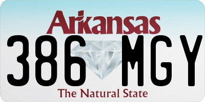 AR license plate 386MGY