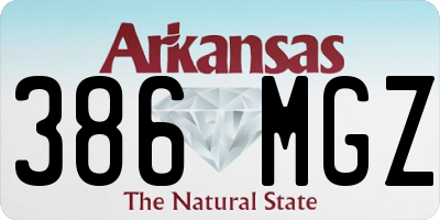 AR license plate 386MGZ