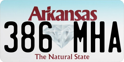 AR license plate 386MHA