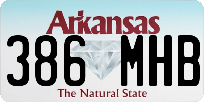 AR license plate 386MHB