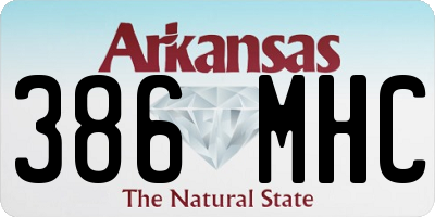 AR license plate 386MHC