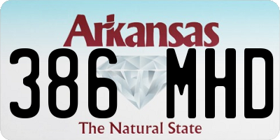 AR license plate 386MHD