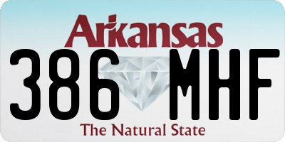 AR license plate 386MHF